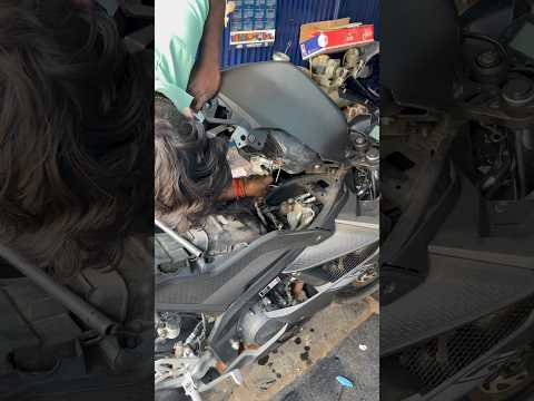 😱R15 V3 new air filter change#sorts #shortvideo #tamil #yamaha #r15 #v3#video