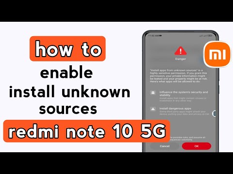 how to enable install unknown sources on redmi note 10 5G