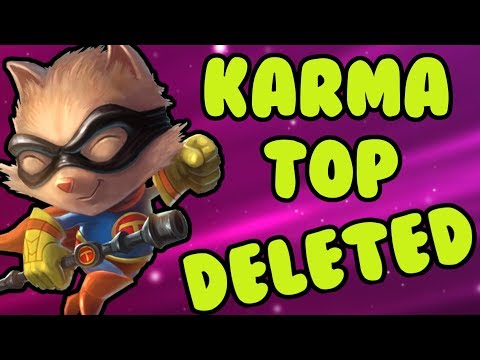 TEEMO vs KARMA TOP   KDA 10/2/8 PUNISHING KARMA TOP PICK   League of Legends Rank Game #129