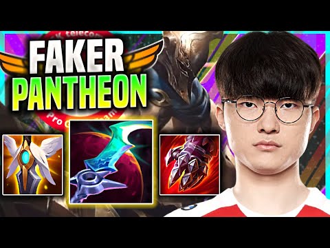 FAKER IS SO CLEAN WITH PANTHEON! - T1 Faker Plays Pantheon Mid vs Azir! | Season 11