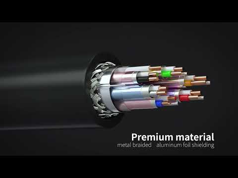 Кабель HDMI Vention 1 м v2.1 8K 60Hz 4K 120Hz 48 Гбит/с Dynamic HDR eARC VRR Черный - фото 1 - id-p1922080805