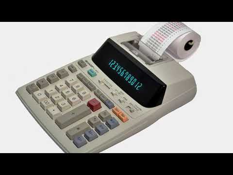 Sharp EL-1801V Portable Compact Printing Calculator 12-Digit 2-Color