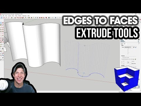 SKETCHUP EXTRUDE TOOLS TUTORIALS (EP5) - Extrude Edges by Vector - Edges to Faces