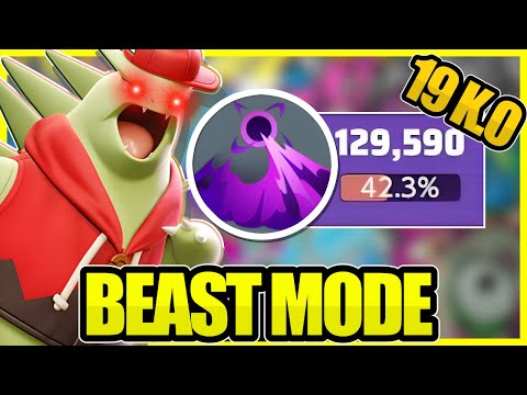 Does anyone know TYRANITAR is TOO STRONG??? | 129k Damage | 19 K.O | Pokemon Unite