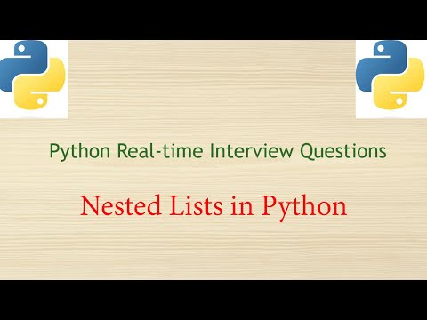 Python Real Time Interview Questions Nested Lists In Python