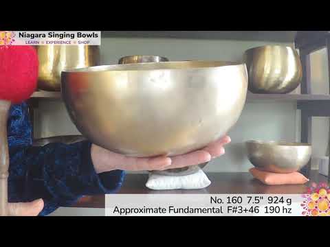 Himalayan Singing Bowl No. 160  :  F#3+46  190 hz