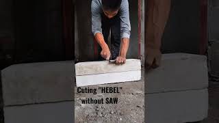Download lagu teknik memotong bata ringan tanpa gergaji // how to cut 'HEBEL' without SAW #shorts mp3