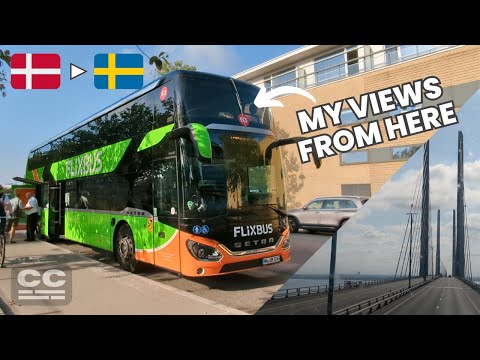 Copenhagen to Malmö by Flixbus: Øresund Bridge up close 🚍🌉