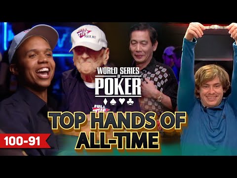 WSOP Top 100 Hands of All Time | 100-91 | Phil Ivey, Jack Ury, Chris Brewer & Greg Merson