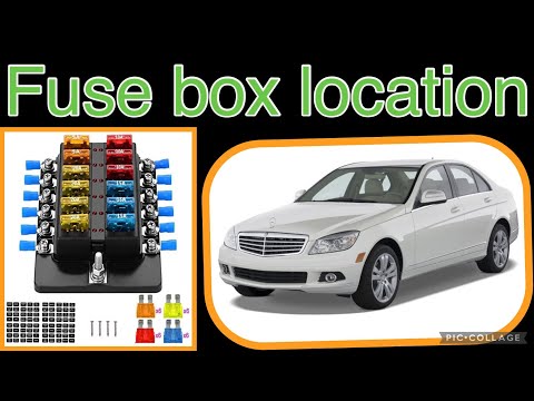 The fuse box location for a 2011 Mercedes c 300