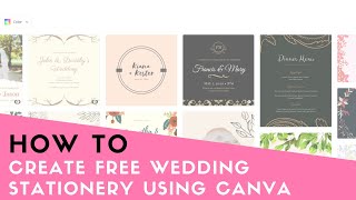 How To Create Free Wedding Stationery Using Canva // Easy DIY Wedding Ideas