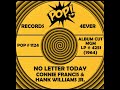 NO LETTER TODAY, Connie Francis/Hank Williams Jr. (MGM LP #4251) 1964