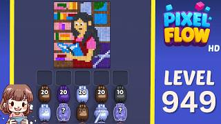 Pixel Flow Level 949 Solution Walkthrough