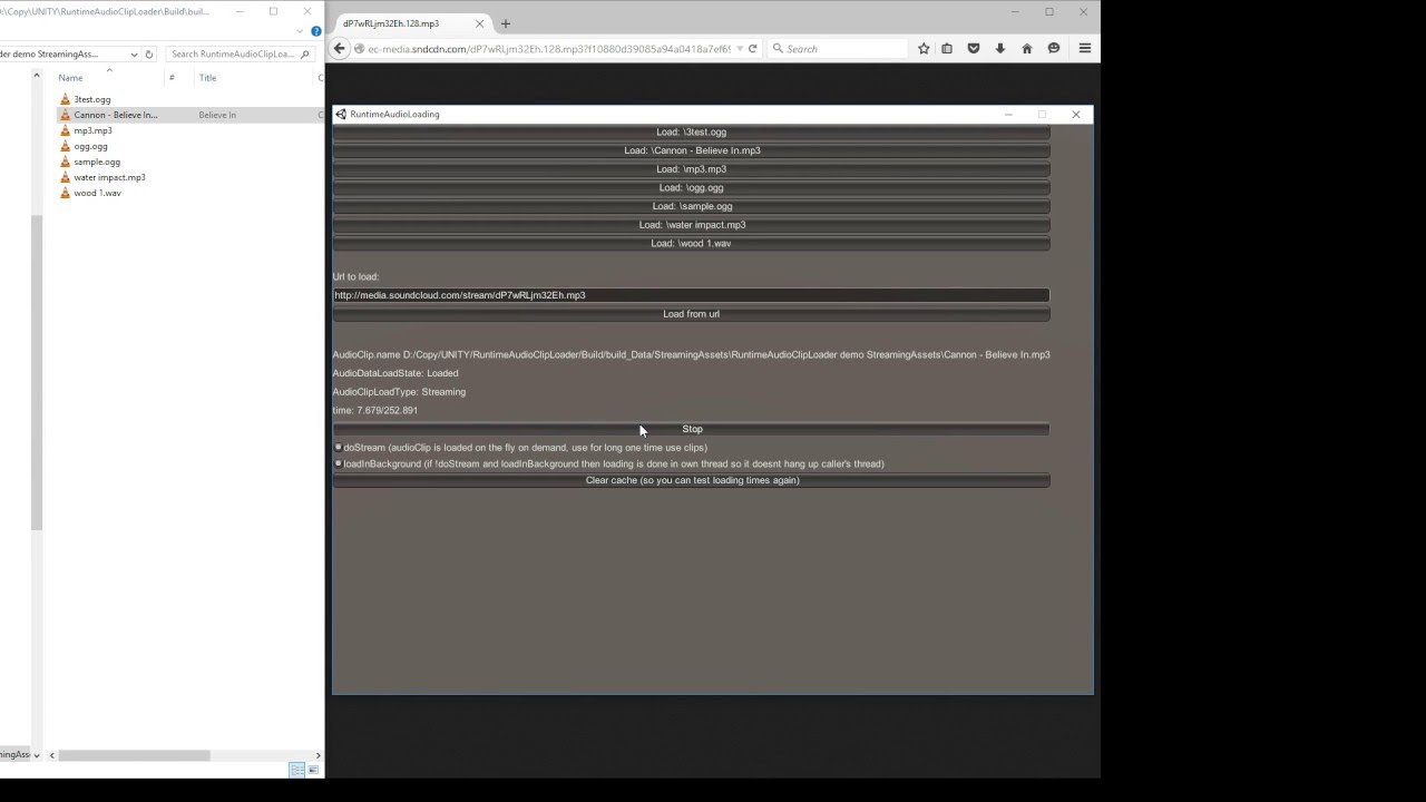 Unity - Runtime AudioClip Loader - Demonstration Video