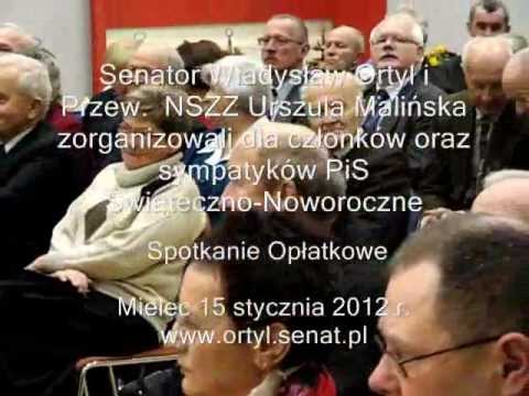Spotkanie Opłatkowe senatora Władysława Ortyla 15.01.2012
