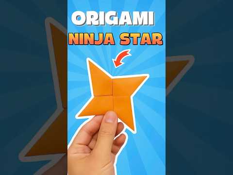 How to Make a Paper Ninja Star #diy #papercrafts #papertoys