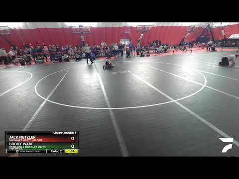 98 Lbs Champ. Round 1 - Jack Metzler, Waunakee Wrestling Club Vs Brody Wade, Pardeeville Boys Club