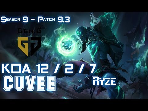 Gen CuVee RYZE vs YORICK Top - Patch 9.3 KR Ranked