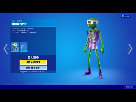 *NEW* KERNAL POPPY SKIN Fortnite item shop 2021 October 27