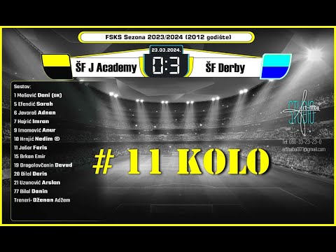 23.03.2024. ŠF J Academy 0:3 ŠF Derby