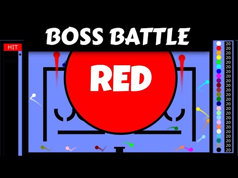 24 Marble Race Boss Battle : RED (by Algodoo)