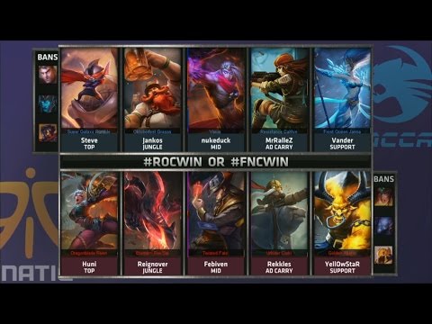 ROC vs FNC Game 2 Highlights - ROCCAT vs FNATIC - Week 8 EU LCS SUMMER 2015
