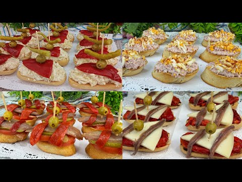 4 Aperitivos o tapas para fiestas fáciles y rápido!! 😎 - Aperitivos Fáciles para Navidad 😎💚🎄