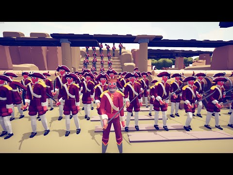 CAN 80x BRITISH SOLDIER PROTECT KING? - Totally Accurate Battle Simulator TABS