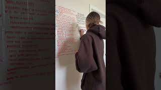 shower curtain = at home whiteboard. #college #study #studyhacks #coll