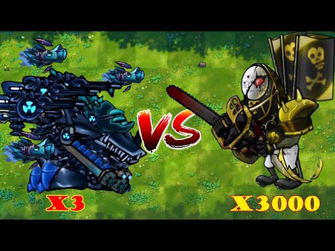 PVZ 1 Fusion 3.0 Challenge!! 3 Plants Fusion vs 3000 Alpha Black Football Tall-nut General