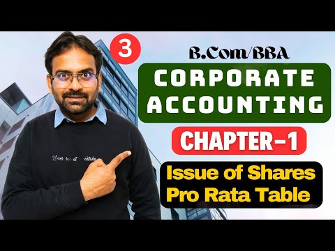 Corporate Accounting Chapter 1 Issue of Shares BCom BBA