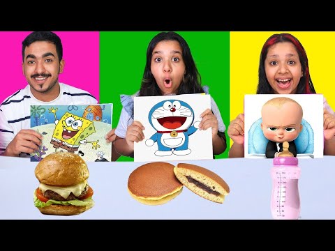 शफा और हमने कार्टून वाले फूड्स खाये