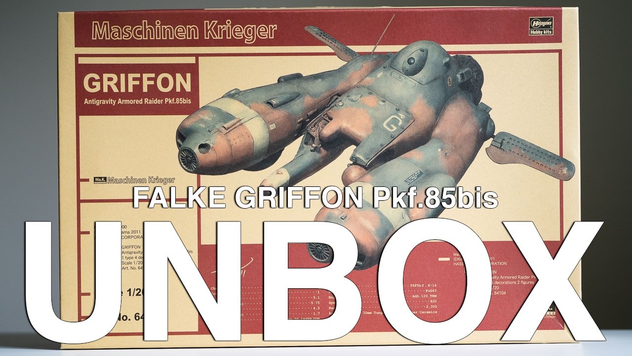 Inside the Box: Hasegawa GRIFFON 1/20 Ma.K. Pkf.85bis Unbox | Paint on Plastic
