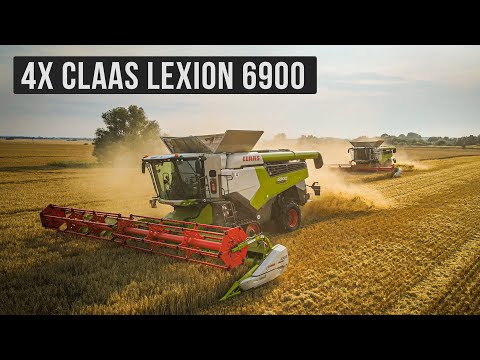 Ernte XXL an der Ostsee! || Gut Hohen Luckow || 4x Claas Lexion 6900 | |John Deere 7R || HAWE || 4K