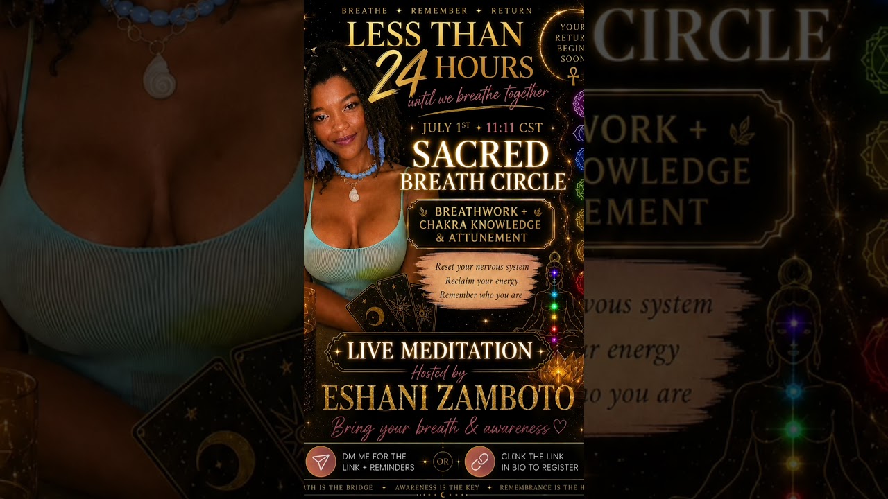 Come And Take Your 1st Conscious Breath With Me (Link In Bio) #shorts #breathwork #meditate #live