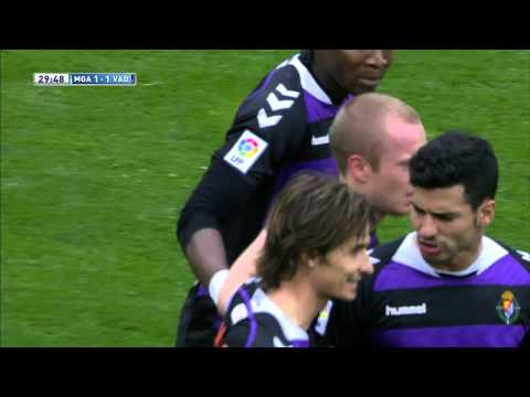 Gol de Larsson (1-1) en el Málaga CF - Real Valladolid - HD
