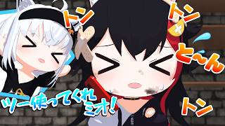 モールス信号でずっとトントンしか言わないミオしゃw【ホロライブ切り抜き/大神ミオ/白上フブキ/hololive】