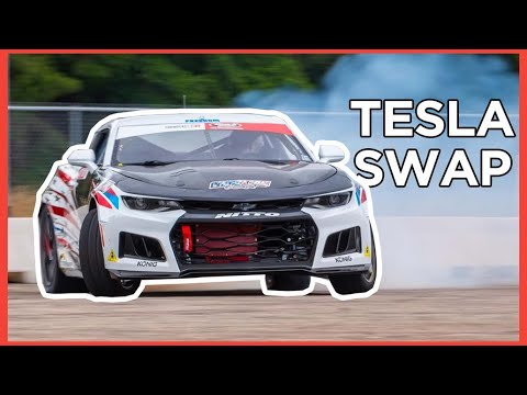TESLA-swapped EL1 Drift Camaro gets AEM EV!