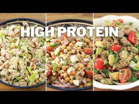 3 High Protein Salad Recipes | Easy and Healthy Salads