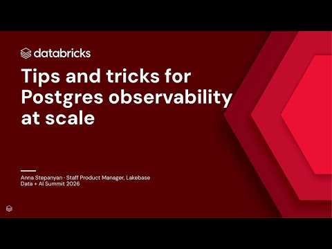 Watch: Tips and Tricks for Postgres Observability at Scale