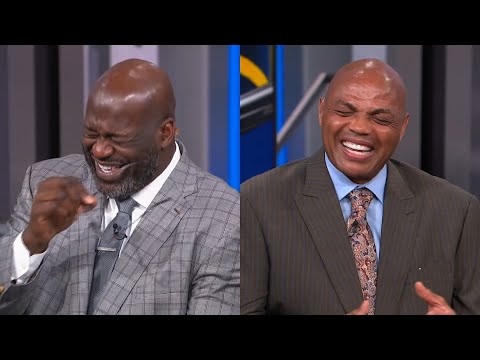 Shaq & Chuck can't stop laughing at Anthony Davis leaving in wheelchair with head injury