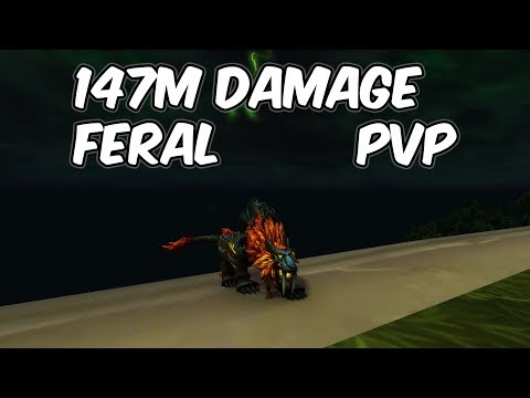147M DAMAGE - 7.3.5 Feral Druid PvP - WoW Legion