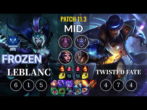 SUP Frozen LeBlanc vs Twisted Fate Mid - KR Patch 11.3