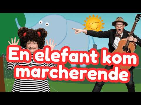 En elefant kom marcherende