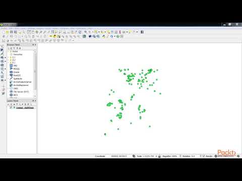 Working with QGIS Creating Points from Coordinate Data | packtpub com