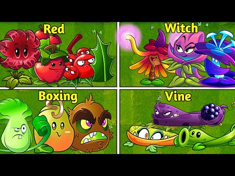 Random 4 Team Plants - Which Team Will Win? - PvZ2 Team Plants vs Team Plants