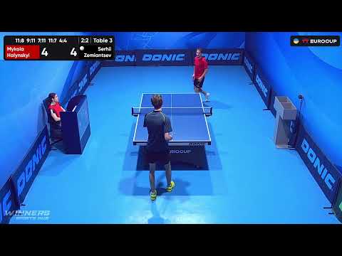 15:30 Mykola Halynskyi  - Serhii Zemiantsev 12.08.2023 TT Euro.Cup Ukraine Star. TABLE 3