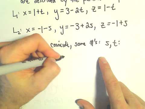 Deciding if Lines Coincide, Are Skew, Are Parallel or Intersect in 3D