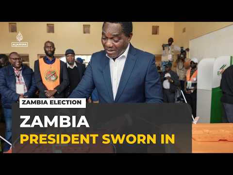 Zambia election: President to be sworn in as opponent sits in prison