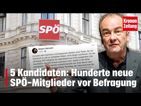 5 Kandidaten: Hunderte neue Mitglieder vor SPÖ-Befragung | krone.tv NEWS